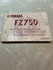Yamaha FX750 Owners Manual 1987 Part No. 3DX-28199-80