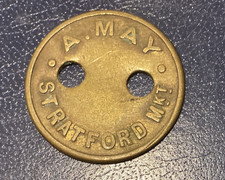 ESSEX LONDON TRADE TOKEN : A. MAY, STRATFORD MARKET : 2/-