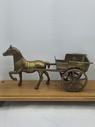 Vtg solid brass - horse, &