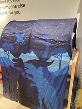 Brand NEW Ikea Kura Kids Bed Tent Blue Dinosaur Theme Cover Sealed - Last Chance