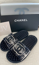 CHANEL Blue Slides Sandles