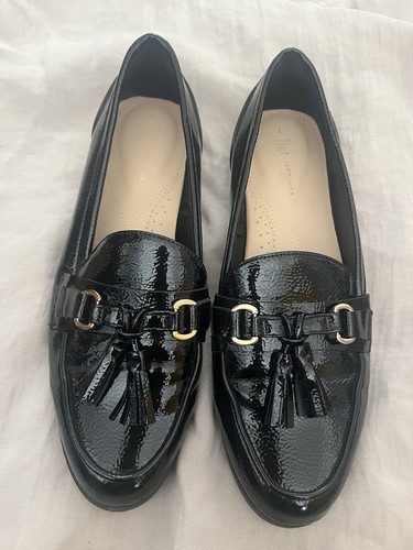 Black patent tassel loafers - patent,