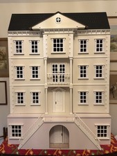 The Mayfair Georgian painted Dolls House including basement and accessories