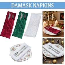 Damask Napkin Christmas Dinner