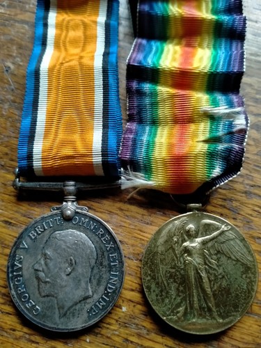 Ww1 medal pair derby - ww1,