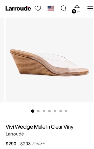 Larroude clear wedge - larroude,