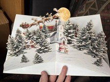 3D Christmas Card Santa Small