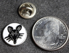 Black Rat Traffic Patrol Police Logo Pin