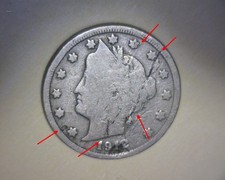 1912 LIBERTY HEAD NICKEL🌟