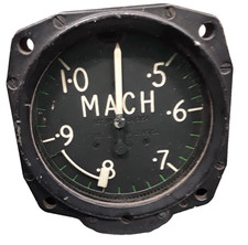 6A/3154 Machmeter, Mach 0.5-1.0, Mk. IB, Vintage, British, Cockpit Instrument