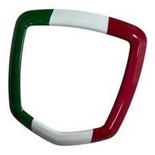 Fits Abarth Tri Colour Italy Rear Badge Cover Frame 500 595 695 UK Stock NEW HQ