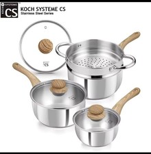 7Pcs Stainless Steel Saucepan