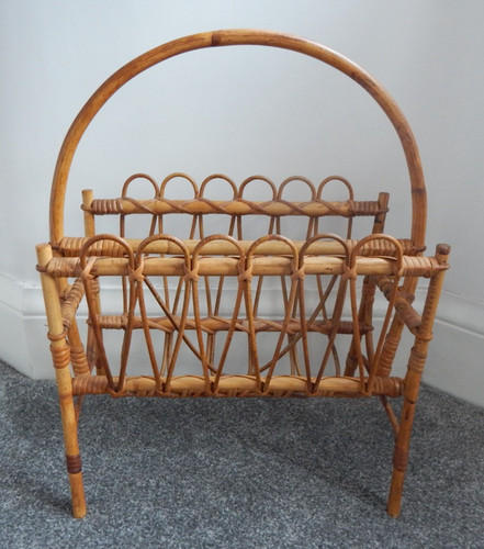 Vintage wicker rattan cane - vintage,