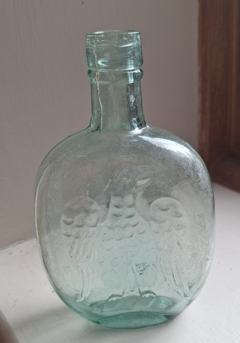 Old oval aqua - oval, glass