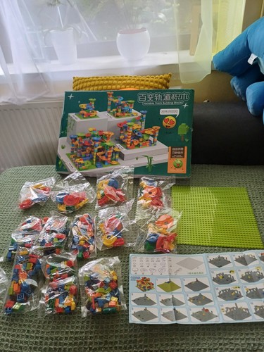 Marble run building - run, blocks