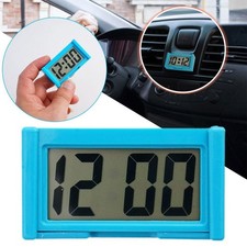+Car Electronic ClockVehicle Adhesive Clock with Jumbo LCD Time Minimalist E9R6