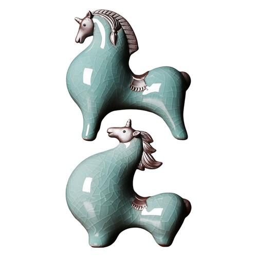 Horse statue ceramic sculpture - ceramic,