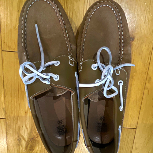 Brown white suede lace - brown/white,