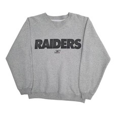 Reebok Vintage 90s Oakland Raiders NFL Crewneck Cotton Blend Sweatshirt Jumper