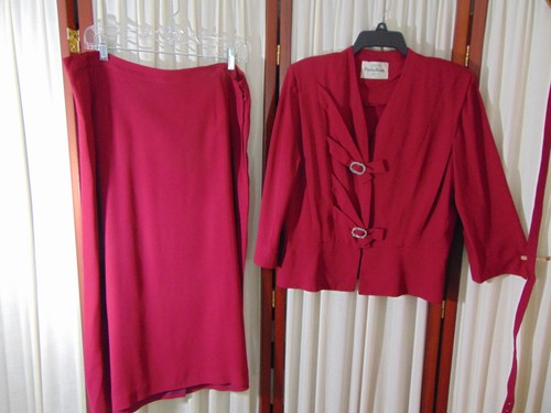1940s cocktail suit - -l-, rose
