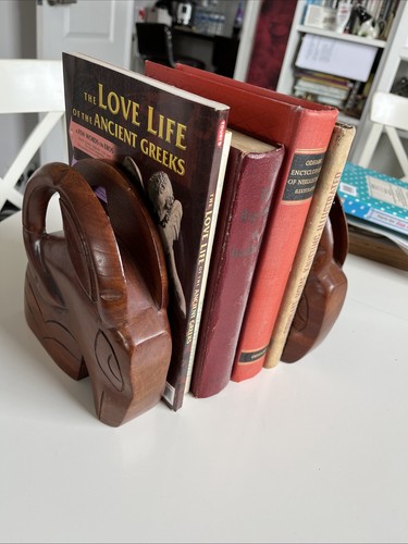 Pair vintage rams head hand - pair,