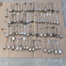 Vintage souvenir spoons,  collectible spoons SILVER EPNS -  1KG+ FREE POST G6D