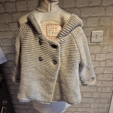 Fab Baby Girl Padded Hooded Zara Coat Age 12/18 Months New