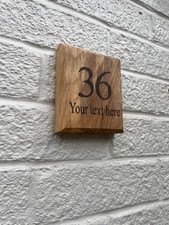 Wooden Number Sign Plaque