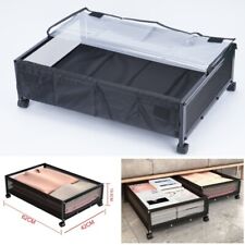 XL Under Bed Storage with Wheels Rolling Underbed Storage Containers with Lid