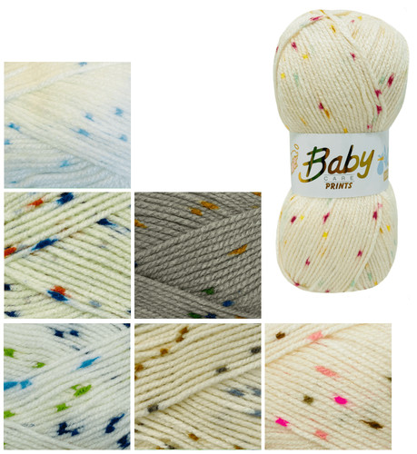 Baby wool prints - wool, dk