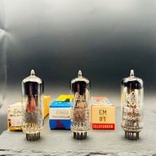 3x EM81 Magic Eye Tubes