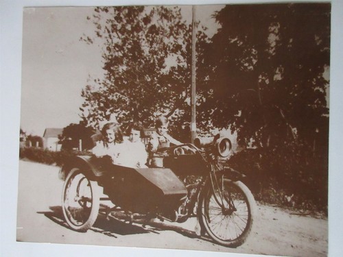 Vintage photo motorcycle with - photo,