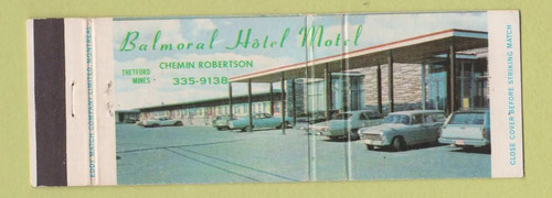 Matchbook cover balmoral - cover,