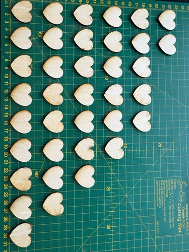 Laser cut hearts wooden - cut,