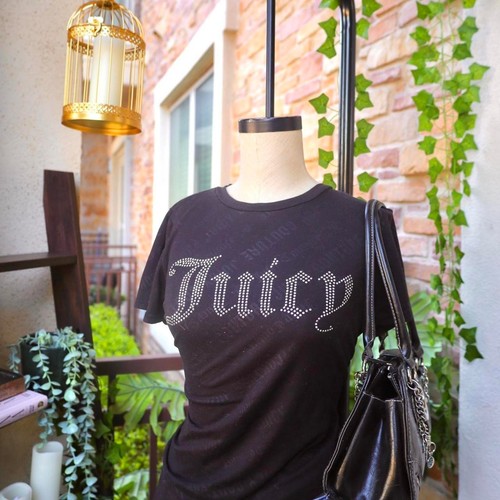 Juicy couture black rhinestone