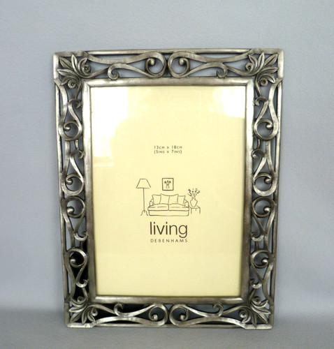 Debenhams photo frame pewter - debenhams,