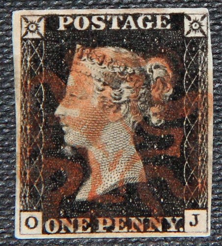 1840 penny black - qv,