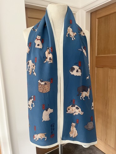 Silk vintage japanese cat - silk,