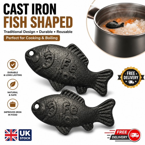 2pcs iron fish cooking - 2pcs, tool