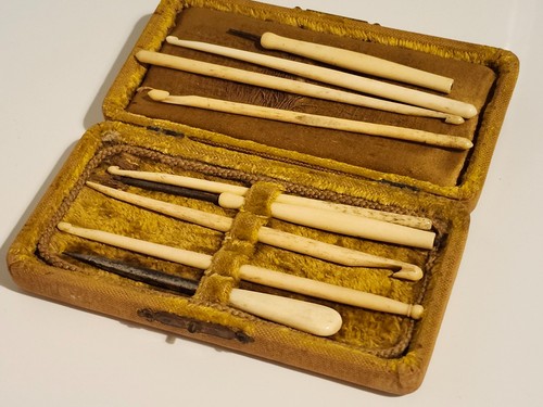 Antique victorian bone crochet - victorian,