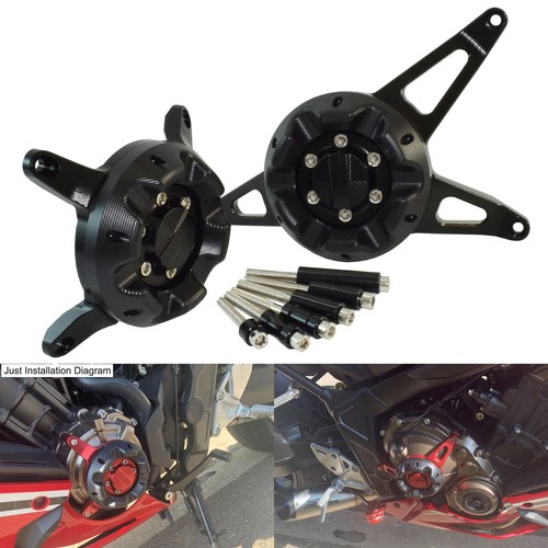 Black engine guard sliders - black,