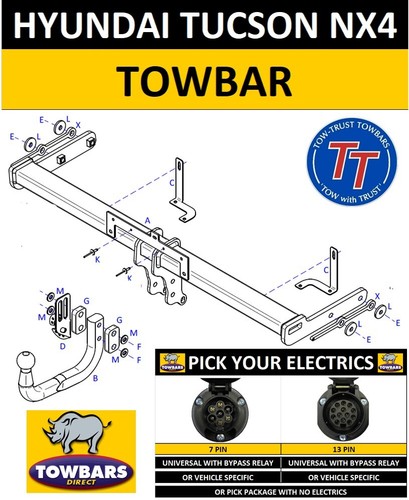 Swan neck towbar for - swan,