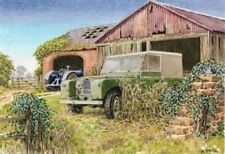 Land Rover Open Card New Roof Needed Tractor Barn Blank Birthday