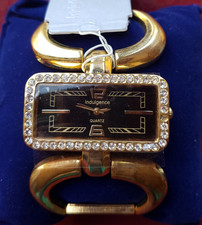 Vintage Indulgence art deco style watch, new battery WORKING, WT in gift box