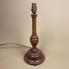 Turned wood lamp round wooden - lamp,