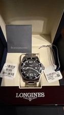 Longines HydroConquest 44mm Quartz Black Dial Men's Diving Watch L3.840.4.56.6