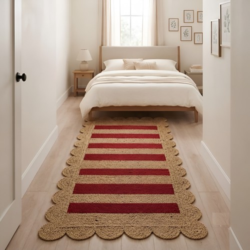 Jute rug hand braided - jute,