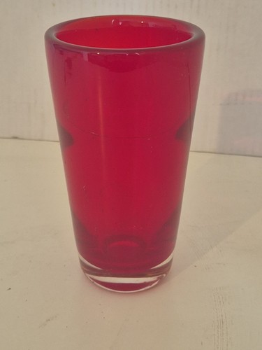 Vintage ruby red heavy art - vintage,