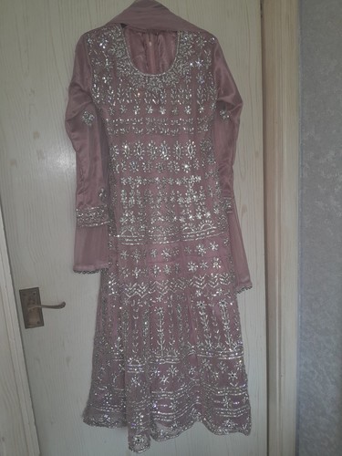 Pink sparkly asian dress size - pink,,