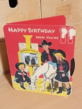 An original 1950s Hopalong Cassidy birthday card with rotating image window